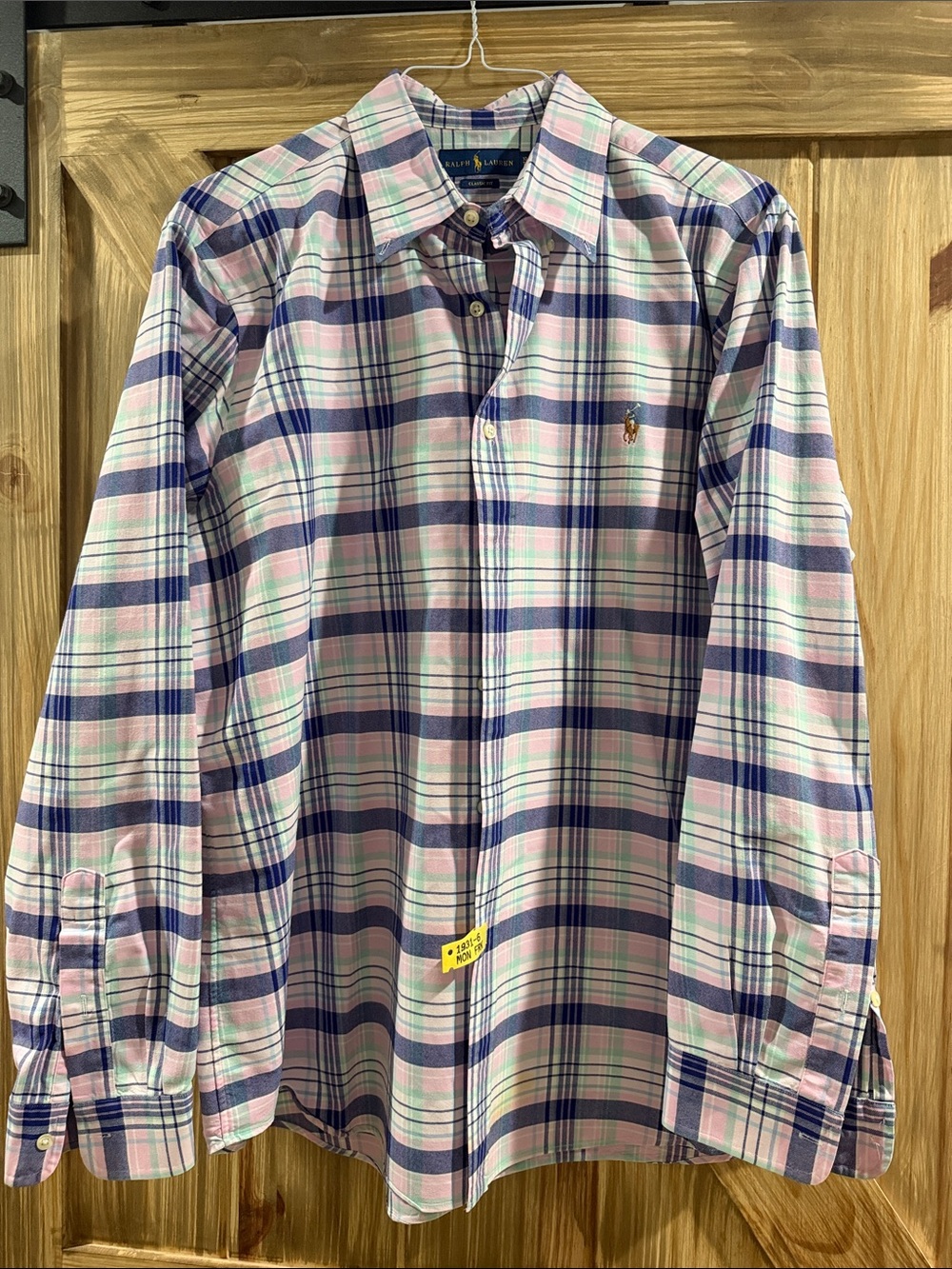Ralph Lauren Pink, Blue & Green Plaid Button-Down Shirt - Men